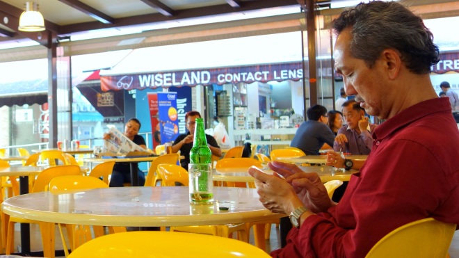 Hawker centre and eating houses in Singapore