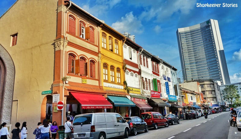 Abel Neoh from Mainzsq in Singapore running a small business that sells electronic gadgets through ecommerce in an interview with Shopkeeper Stories - photo of Arab Street in Singapore